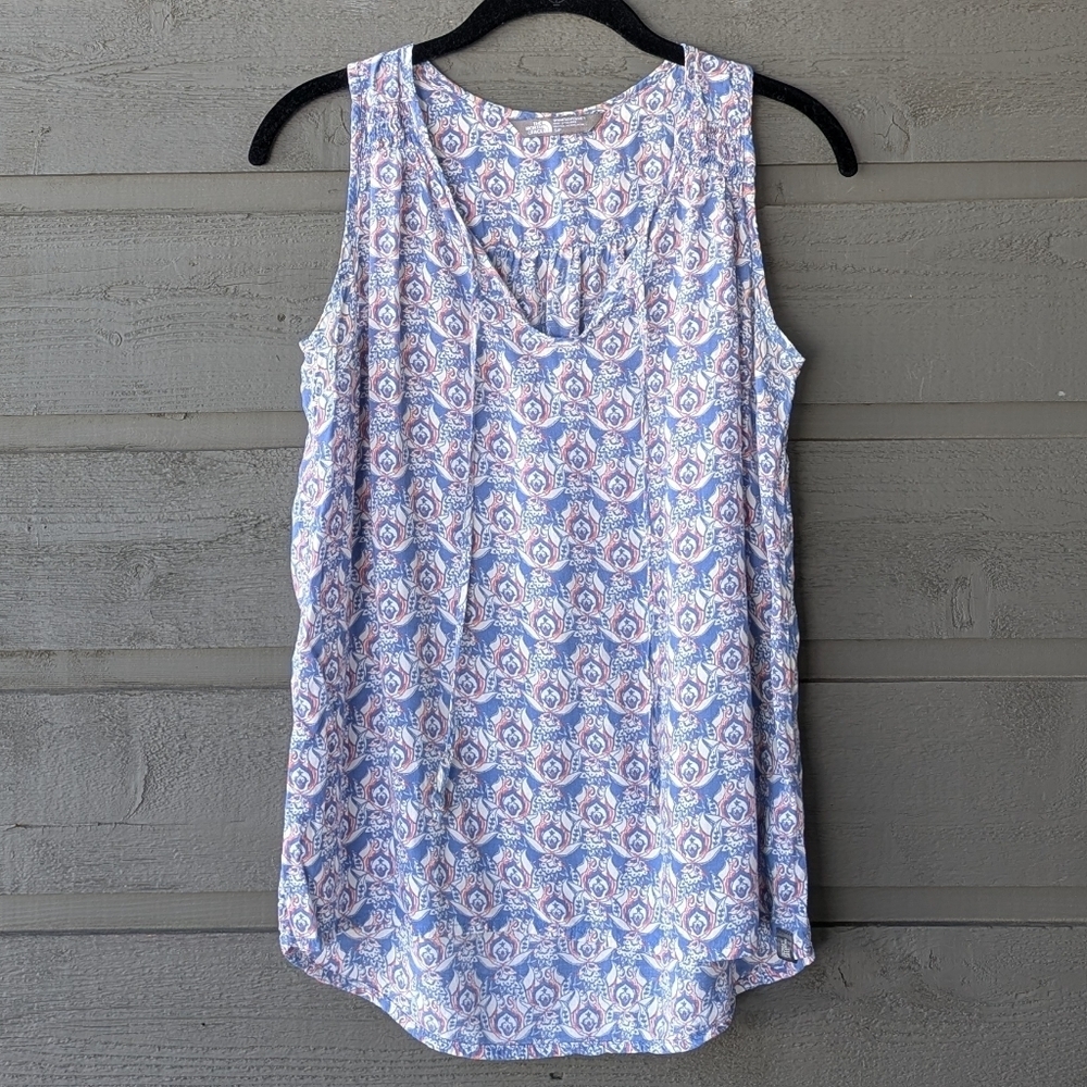 The North Face Annabella Tank Vintage Blue Pattern 100% Viscose Lightweight